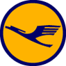 Rated 4.9 the Lufthansa logo