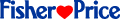 Rated 4.9 the Fisher Price logo